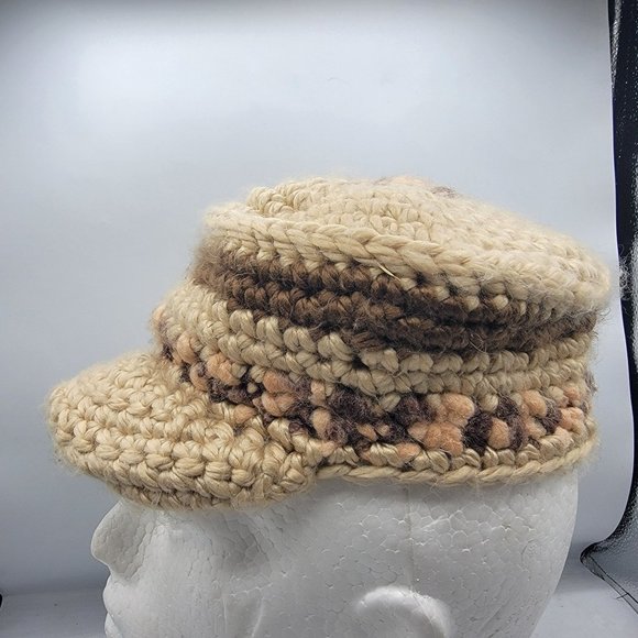 Everybody's Laughing On Planet Earth Wool Beanie Hat ELOPE Tan Warm Caual - Picture 2 of 10